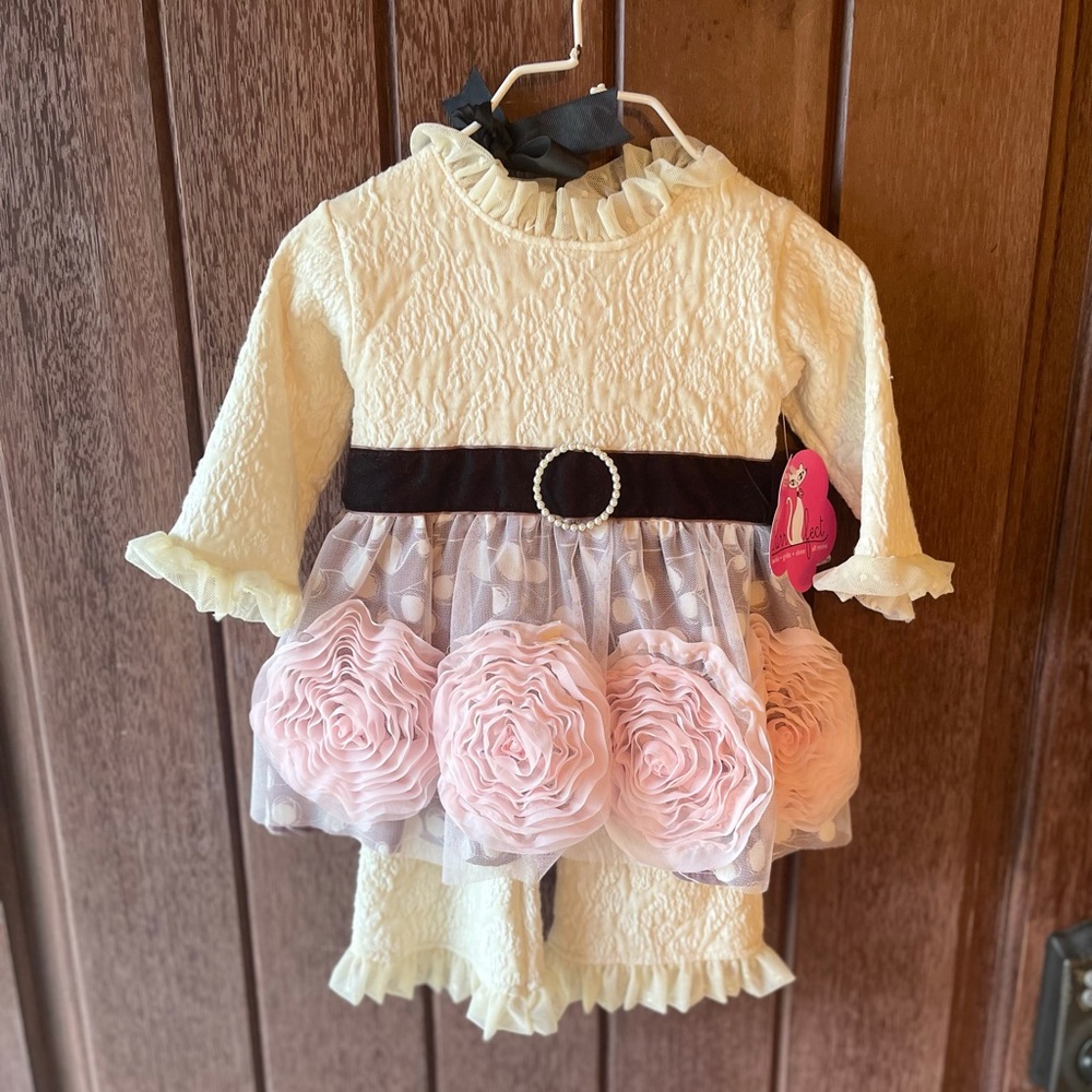 2 piece baby girl boutique’Purr fect’ outfit, 18 months